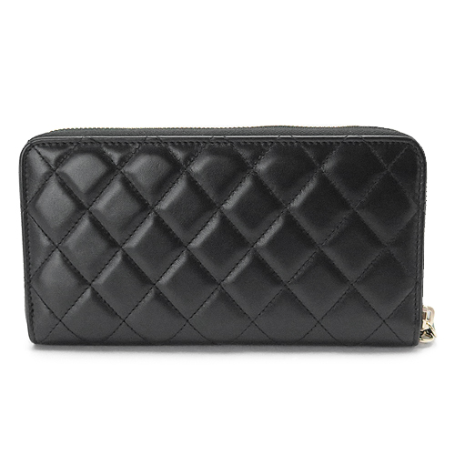 シャネル長財布 レディース CHANEL AP0150 Y04059 94305 ラウンドファスナー 財布 カメリア ココマーク レザー ブラック 黒