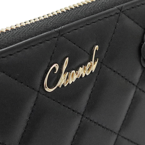 シャネル長財布 レディース CHANEL AP0150 Y04059 94305 ラウンドファスナー 財布 カメリア ココマーク レザー ブラック 黒