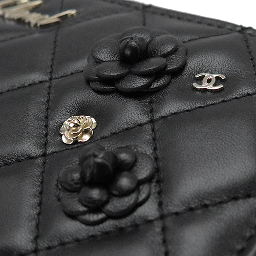 シャネル長財布 レディース CHANEL AP0150 Y04059 94305 ラウンドファスナー 財布 カメリア ココマーク レザー ブラック 黒