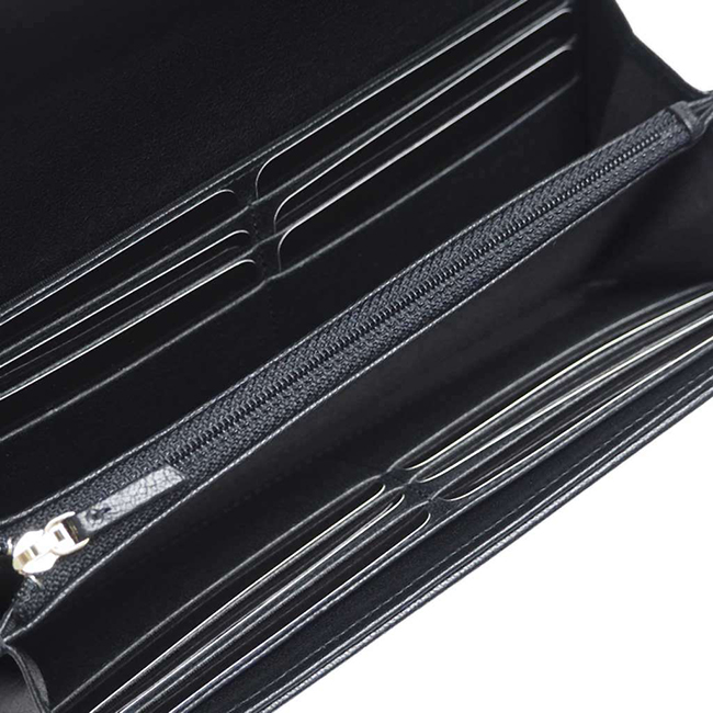 シャネル財布 マドモアゼル ヴィンテージ マトラッセ フラップウォレット 黒 A80971 CHANEL