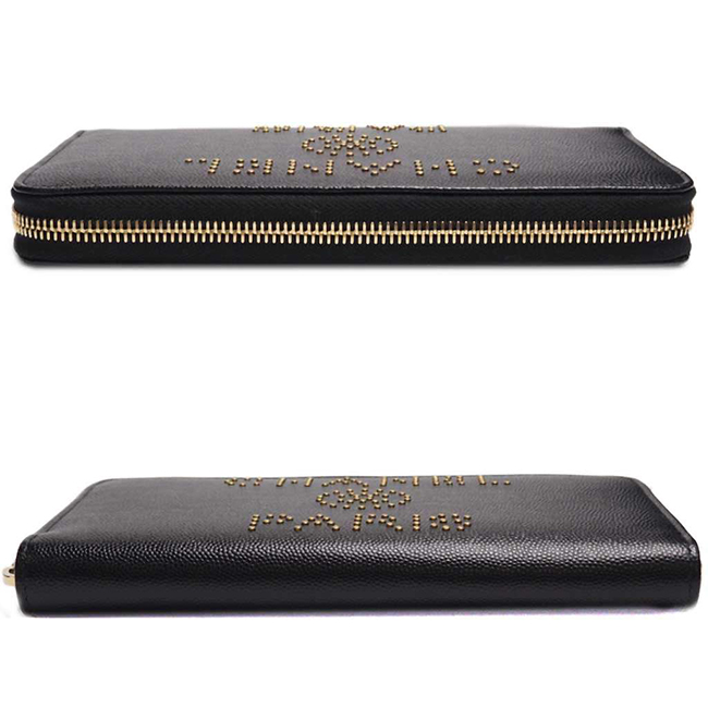 シャネル財布 ドーヴィル ジップウォレット 黒/ＧＯ キャビア A80056 CHANEL