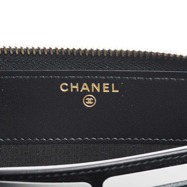 シャネル財布 ドーヴィル ジップウォレット 黒/ＧＯ キャビア A80056 CHANEL