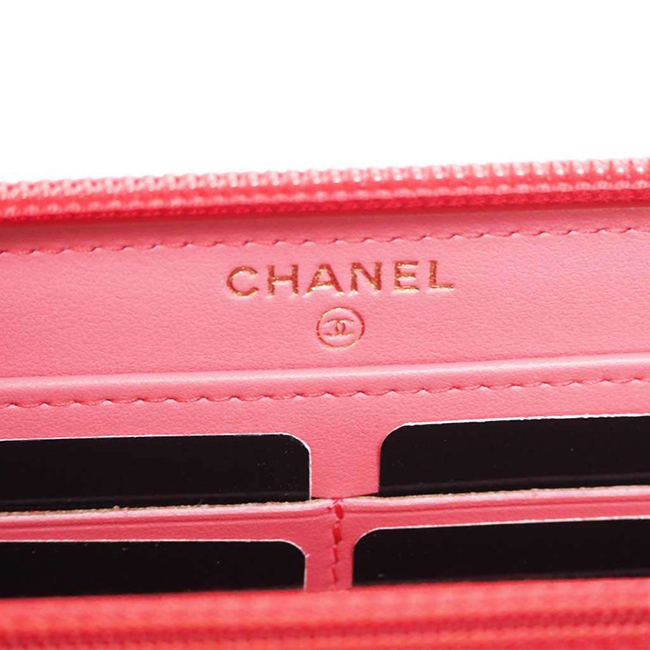シャネル財布 ステッチＣＣシグネチャー キャビアスキン ジップウォレット ラウンドファスナー財布 A50071 CHANEL