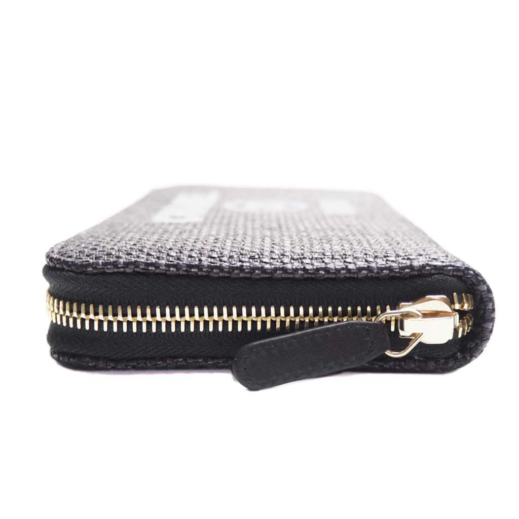 シャネル 財布 ドーヴィル ジップウォレット ラウンドファスナーサイフ 黒/GO A81977 CHANEL