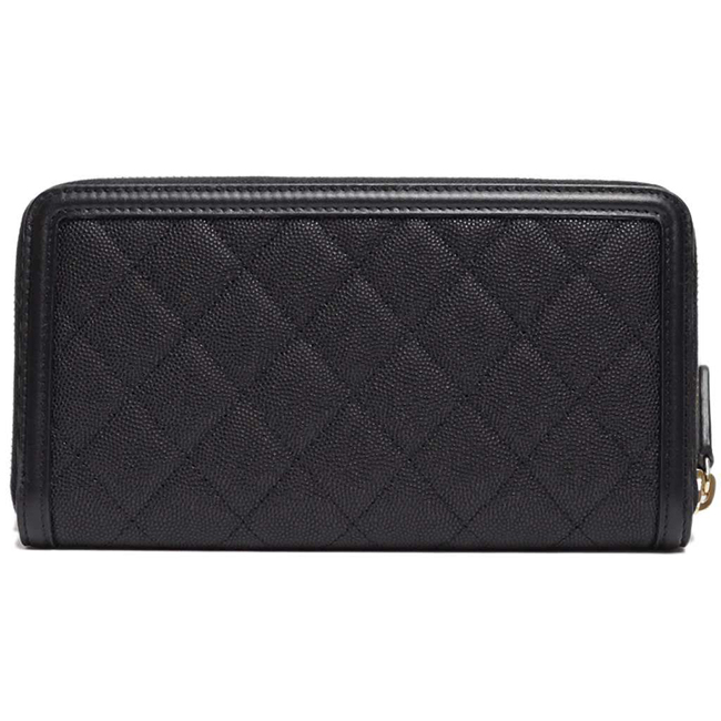 シャネル財布 CCフィリグリー ジップウォレット/ラウンドファスナー財布 A84449 キャビアスキン黒/GO CHANEL