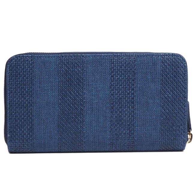 シャネル財布 A81977 ドーヴィル ジップウォレット/ラウンドファスナー ネイビー/デニムブルー/GO A81977 CHANEL