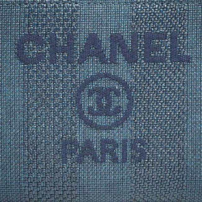 シャネル財布 A81977 ドーヴィル ジップウォレット/ラウンドファスナー ネイビー/デニムブルー/GO A81977 CHANEL