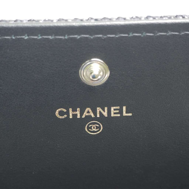 シャネル財布 ドーヴィル フラップロングウォレット 黒/GO A81976 CHANEL