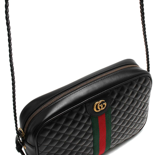グッチ GUCCI ショルダーバッグ GGマーモント/GG MARMONT キルティング スモール/QUILTING SMALL ブラック&グリーン&レッド 541051 0YKMT 1060