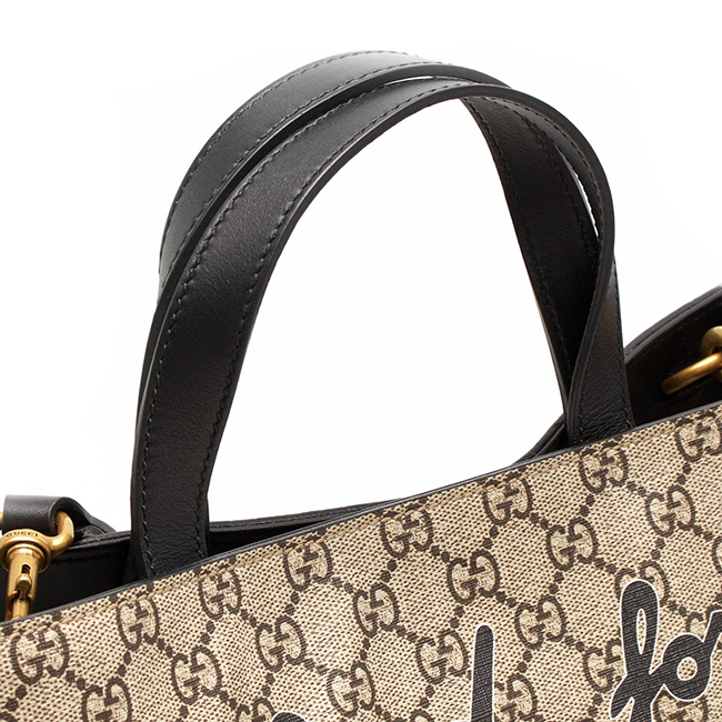 GUCCI トートバッグ/ショルダーバッグ ビープリント GGスプリーム BEE PRINT GG SUPREME ベージュ&ブラック 450950 K571T 8666 メンズ レディース