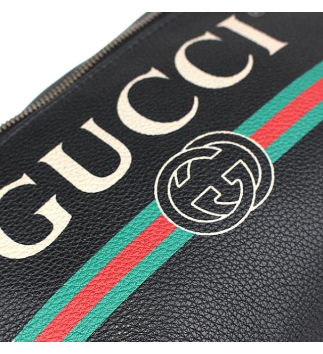 GUCCI ベルトバッグ ウエストバッグ メンズ グッチプリント 黒 530412GCCT8164