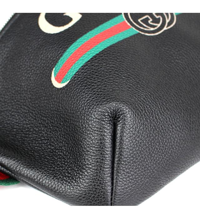 GUCCI ベルトバッグ ウエストバッグ メンズ グッチプリント 黒 530412GCCT8164