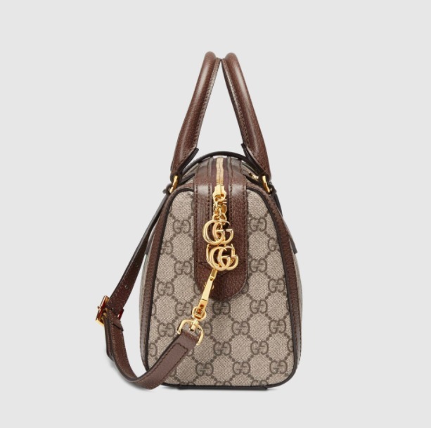 GUCCI グッチ エンボスロゴラゲージタグ付きボストンバッグ GG柄 ベージュ×ブラウン ショルダーバッグ ハンドバッグ 547953 9C2ST 8746