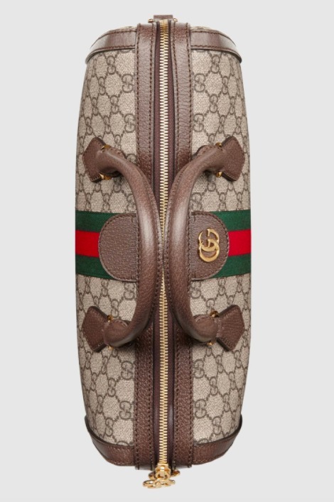 GUCCI グッチ エンボスロゴラゲージタグ付きボストンバッグ GG柄 ベージュ×ブラウン ショルダーバッグ ハンドバッグ 547953 9C2ST 8746