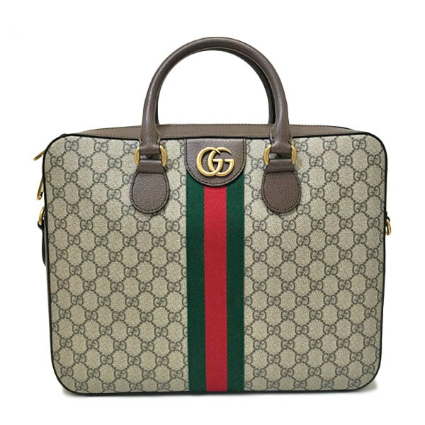 グッチ GUCCI オフィディア GGスプリームキャンバス ウェブ ブリーフケース ビジネスバッグ ベージュ×エボニー×ブラウン メンズ 574793 K5IZT 8340