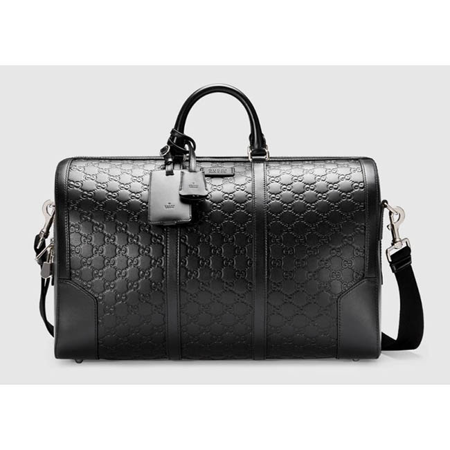 GUCCIグッチ グッチシグネチャーレザーダッフル 旅行カバン 2WAYボストンバッグ ショルダーバッグ 406380 CWCBN 1000