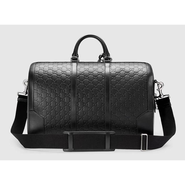GUCCIグッチ グッチシグネチャーレザーダッフル 旅行カバン 2WAYボストンバッグ ショルダーバッグ 406380 CWCBN 1000