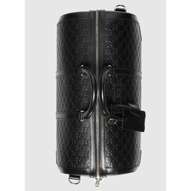 GUCCIグッチ グッチシグネチャーレザーダッフル 旅行カバン 2WAYボストンバッグ ショルダーバッグ 406380 CWCBN 1000