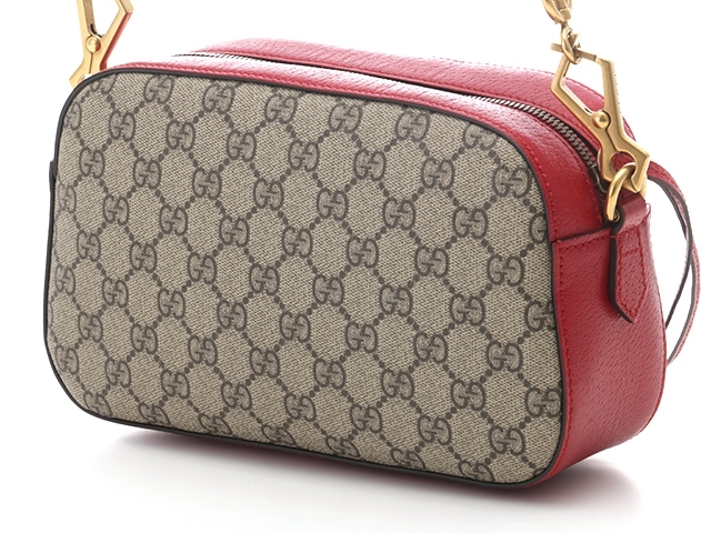 GUCCI　グッチ　GGスプリームショルダーバッグ　ベージュ/レッド　476466