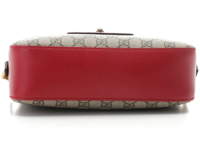 GUCCI　グッチ　GGスプリームショルダーバッグ　ベージュ/レッド　476466