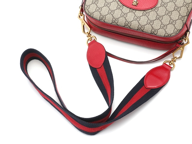 GUCCI　グッチ　GGスプリームショルダーバッグ　ベージュ/レッド　476466