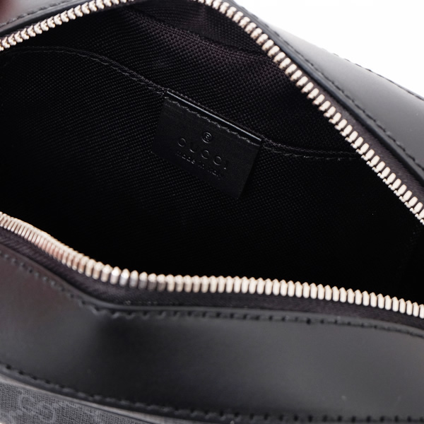 グッチ GUCCI GGスプリームキャンバス ショルダーバッグ クラッチ ブラック×グレー [メンズ] 574886 K5RLN 1095