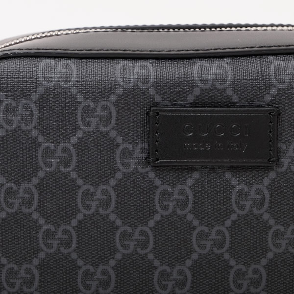 グッチ GUCCI GGスプリームキャンバス ショルダーバッグ クラッチ ブラック×グレー [メンズ] 574886 K5RLN 1095