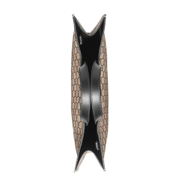 グッチ(Gucci) 456217 ユニセックス GGスプリーム,レザー トートバッグ ベージュ,ブラック 456217K5IAN1000