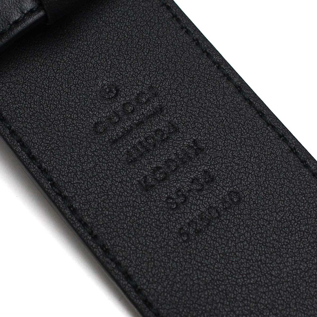 GUCCI 411924-KGDHX-8449 グッチ メンズベルト キャンバス×レザー ブラック×グレー系