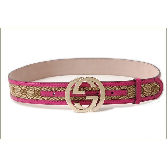 グッチ ベルト ユニセックス GUCCI GGバックル GGブラウン/ベージュ ピンク 114876 FWCGG 8961 アパレル アウトレット