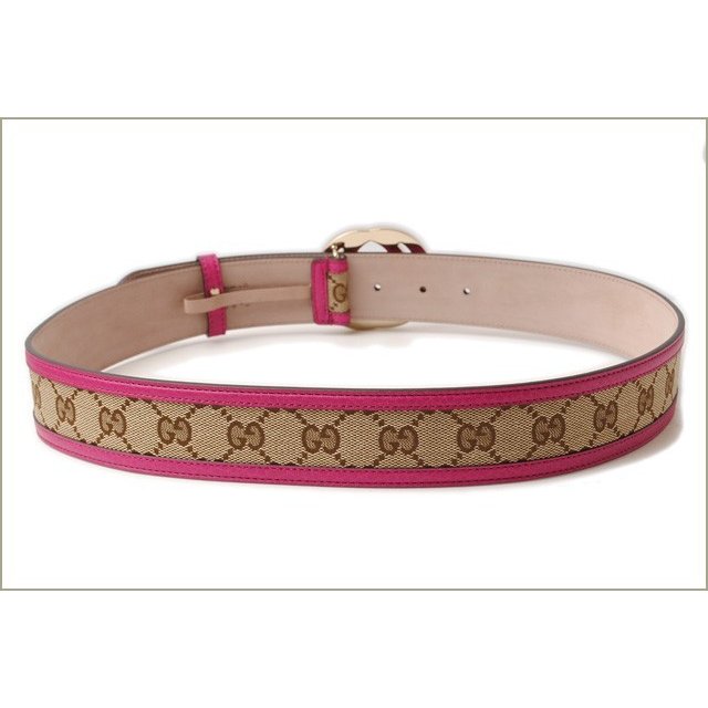 グッチ ベルト ユニセックス GUCCI GGバックル GGブラウン/ベージュ ピンク 114876 FWCGG 8961 アパレル アウトレット