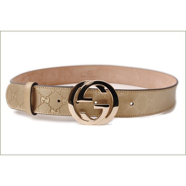 グッチ ベルト ユニセックス GUCCI GGバックル GGゴールド/メタリックゴールド 114876 サイズ85 アウトレット
