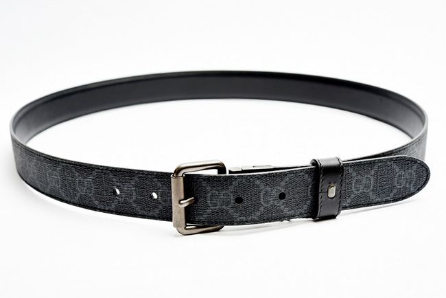 GUCCI グッチ レザーベルト GGスプリームキャンバス リバーシブル 回転式バックル メンズ ブランド