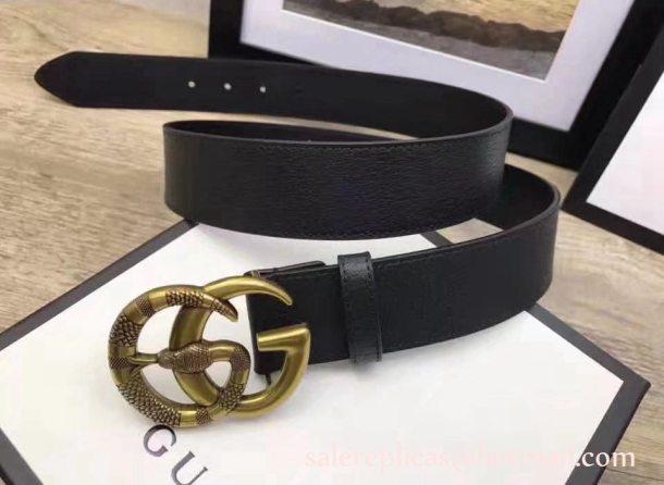 グッチ GUCCI クイーンマーガレット レザーベルト LEATHER BELT WITH DOUBLE G BUCKLE WITH SNAKE 458949 CVE0T 1000