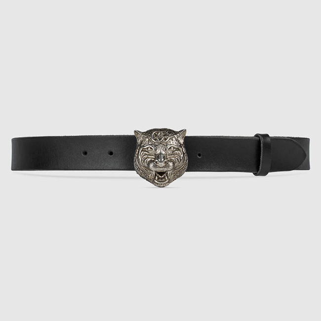 グッチ GUCCI キャットバックル レザーベルト 451230 CVE0N 1000