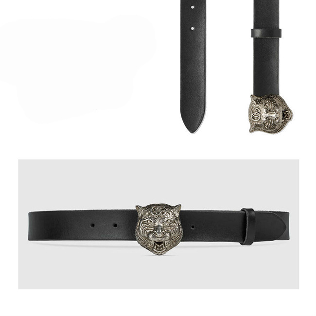 グッチ GUCCI キャットバックル レザーベルト 451230 CVE0N 1000