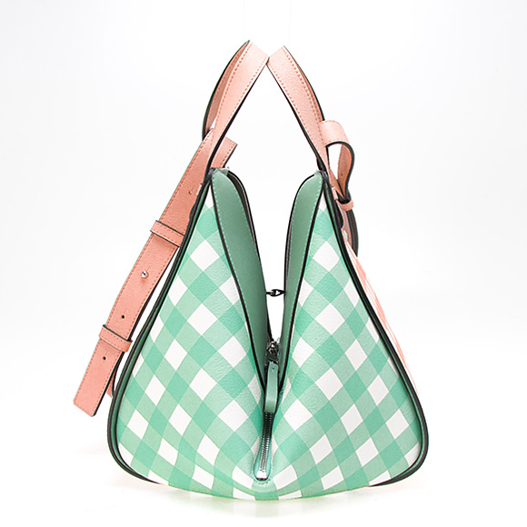 ロエベ LOEWE バッグ レディース 2WAYハンド/ショルダーバッグ サーモンピンク HAMMOCK GINGHAM SMALL [ハンモック スモールバッグ] 321 04 S35 7736