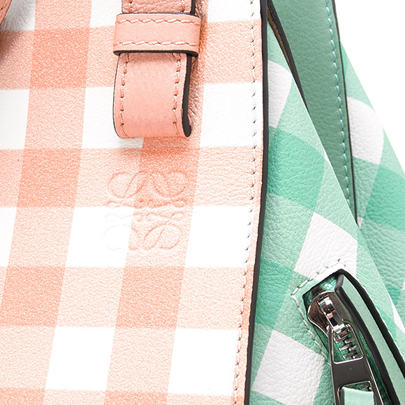 ロエベ LOEWE バッグ レディース 2WAYハンド/ショルダーバッグ サーモンピンク HAMMOCK GINGHAM SMALL [ハンモック スモールバッグ] 321 04 S35 7736