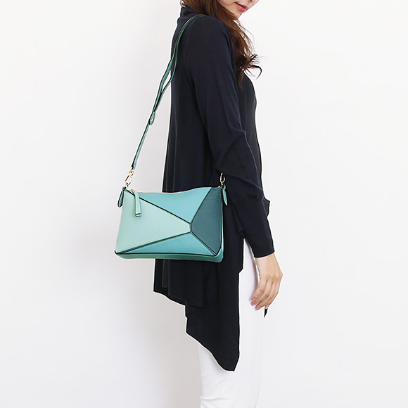ロエベ LOEWE バッグ レディース ショルダーバッグ PUZZLE MINI BAG [パズル ミニバッグ] ストーンブルーマルチ 322 30TS74 8880 