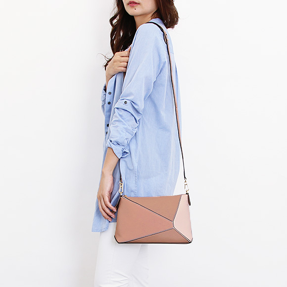 ロエベ LOEWE バッグ レディース ショルダーバッグ PUZZLE MINI BAG [パズル ミニバッグ] ブラッシュピンクマルチ 322 61TS74 9189 