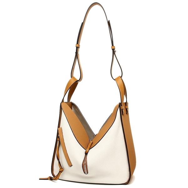 ロエベ バッグ LOEWE 387 12WT38 1947 ハンモック HAMMOCK MEDIUM BAG レディース ショルダーバッグ 無地 SOFT WHITE/AMBER