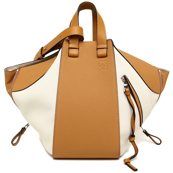 ロエベ バッグ LOEWE 387 12WT38 1947 ハンモック HAMMOCK MEDIUM BAG レディース ショルダーバッグ 無地 SOFT WHITE/AMBER