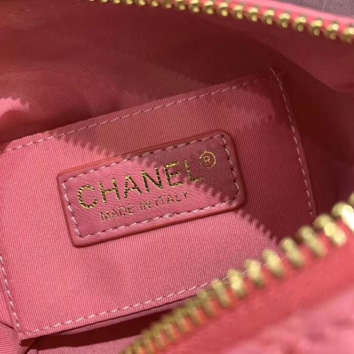 シャネル CHANEL ハンドバッグ 斜め掛け ラムスキン  ゴールド金具 ピンク AS1746LBLKGP