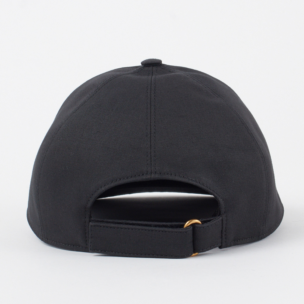 GUCCIグッチ ベースボールキャップ エンブロイダリー 596211 3HI49 1074コットン 帽子 ブラック ロゴ メンズ