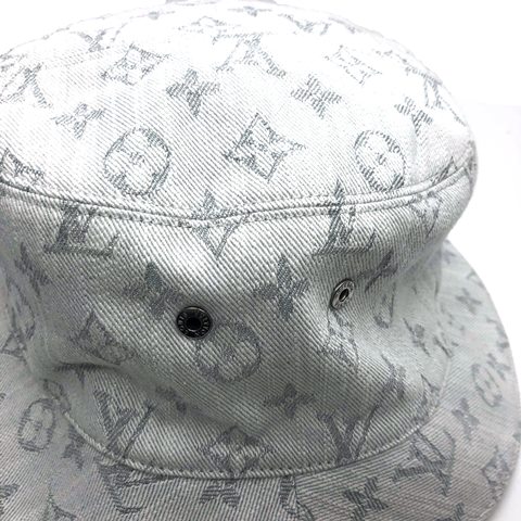 LOUISVUITTON　ルイヴィトン　シャポー　モノグラム　デニム　バケット　ハット　ブロン　ベージュ　M76213