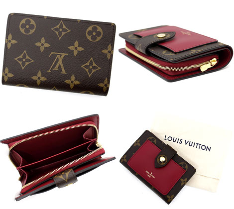 ルイ・ヴィトン LOUIS VUITTON モノグラム ポルトフォイユ ジュリエット M69433 フューシャ PVC レザー レディース財布

