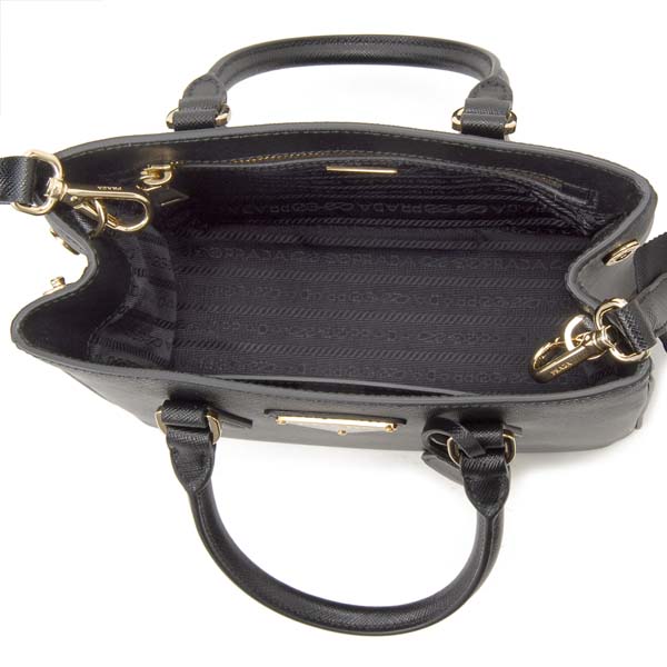 プラダ PRADA ハンドバッグ ブラック 1BA296 NZV F0632 V41 サフィアーノ 2WAYショルダーバッグ
