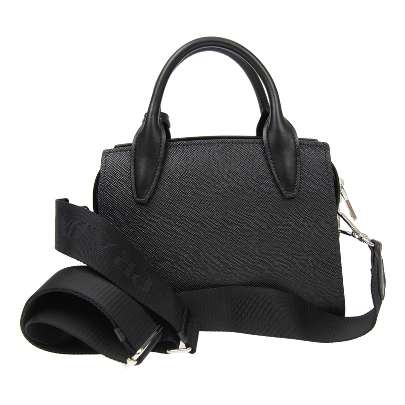 PRADA プラダ モノクローム ショルダー付き 2WAY ハンドバッグ ショルダーバッグ ブラック 1BA269 2ERX F0002