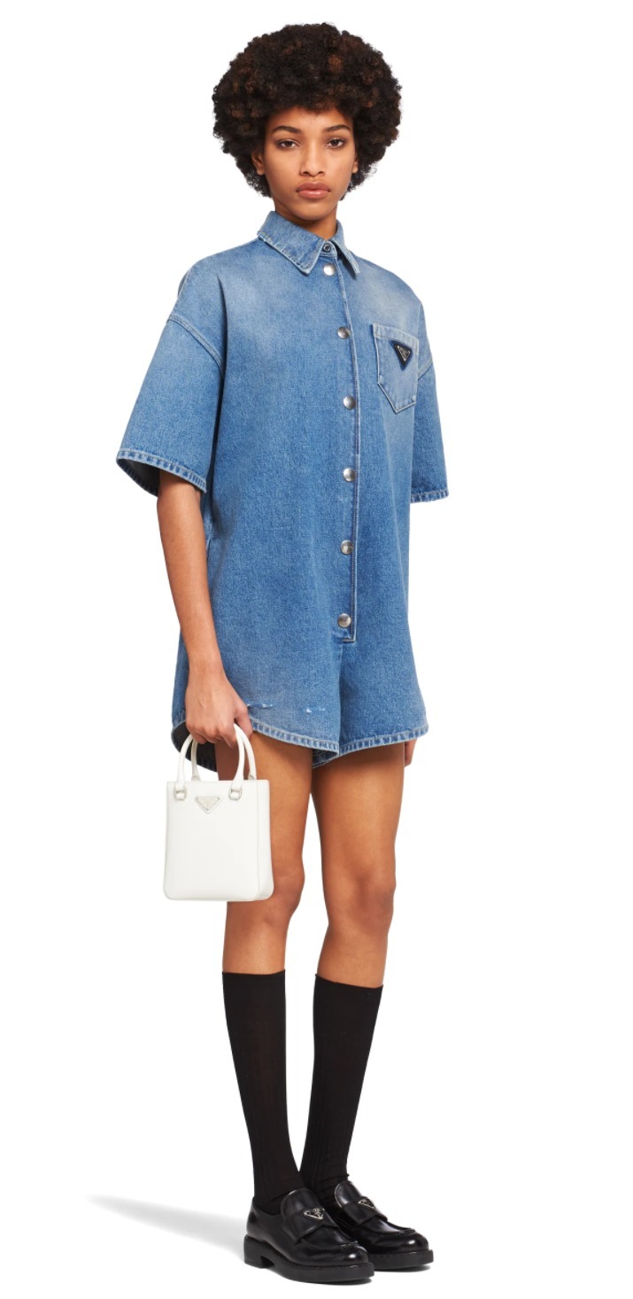 プラダ 【PRADA】スモール ブラッシュドレザー トートバッグ 1BA331_ZO6_F0009_V_OOO