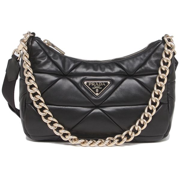 プラダバッグ ショルダーバッグ ハンドバッグ パッチワーク ミニバッグ ブラック レディース PRADA 1BC157 2DMO F0002